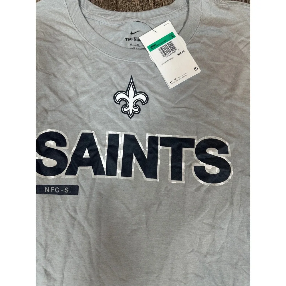 Nike New Orleans Saints NFL Salute to Service Long Sleeve‎ T-Shirt Men's XL